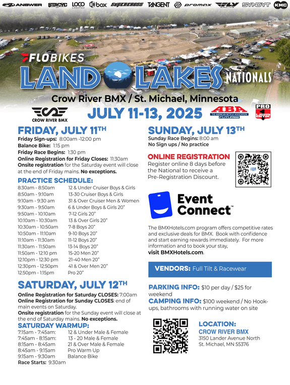 Land O' Lakes Nationals flyer