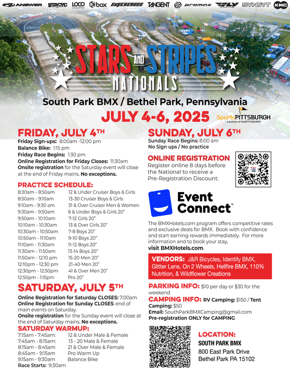 Stars & Stripes Nationals flyer